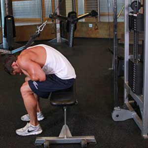 High Pulley Seated Crunch